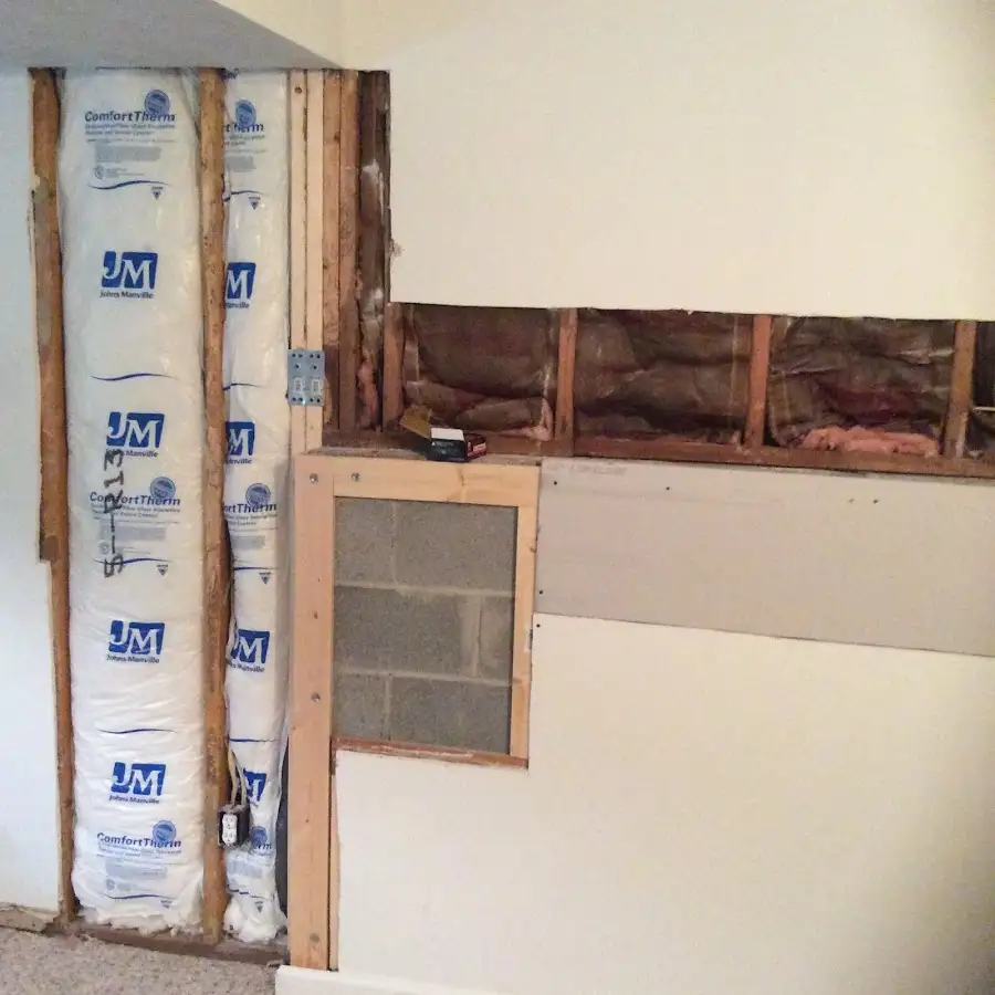 Wall insulation replacement during Contents Cleaning & Restoration in Rapho